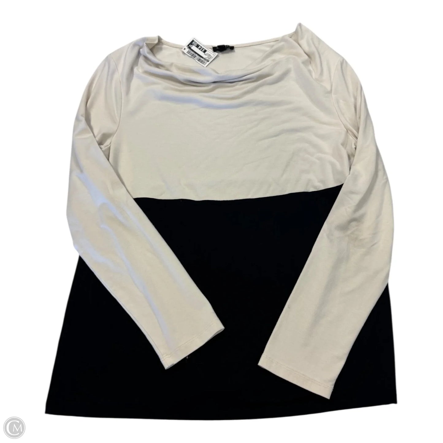 Top Long Sleeve By Talbots In Cream, Size: Petite Large