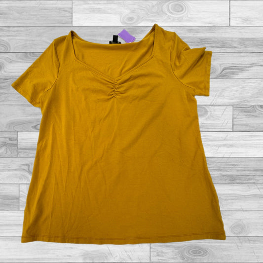 Yellow Top Short Sleeve Ann Taylor, Size L