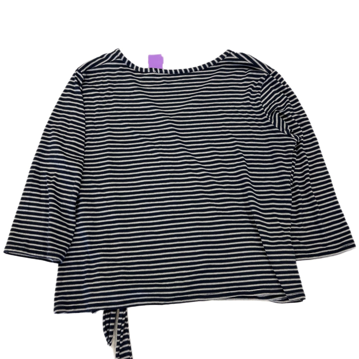 Top 3/4 Sleeve By Eddie Bauer In Striped Pattern, Size: L