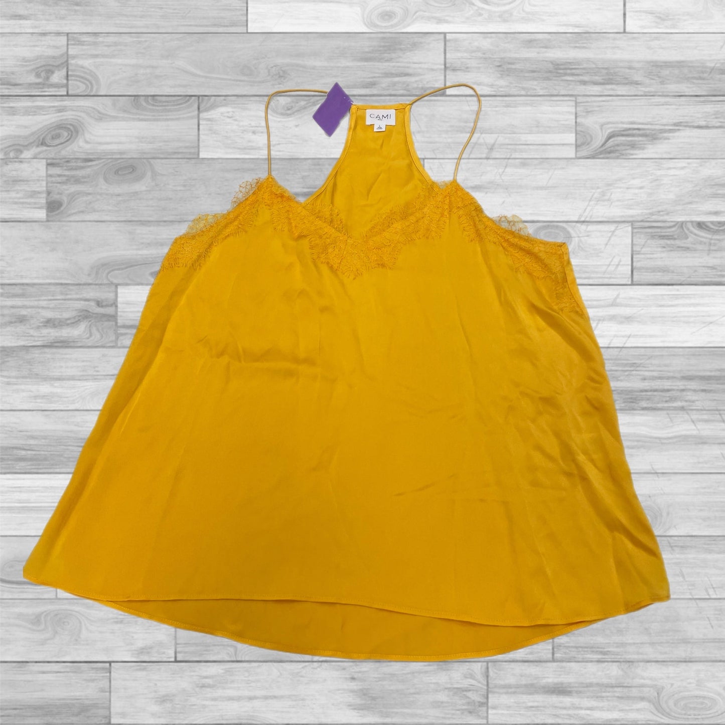 Top Sleeveless By New York And Co In Yellow, Size: L