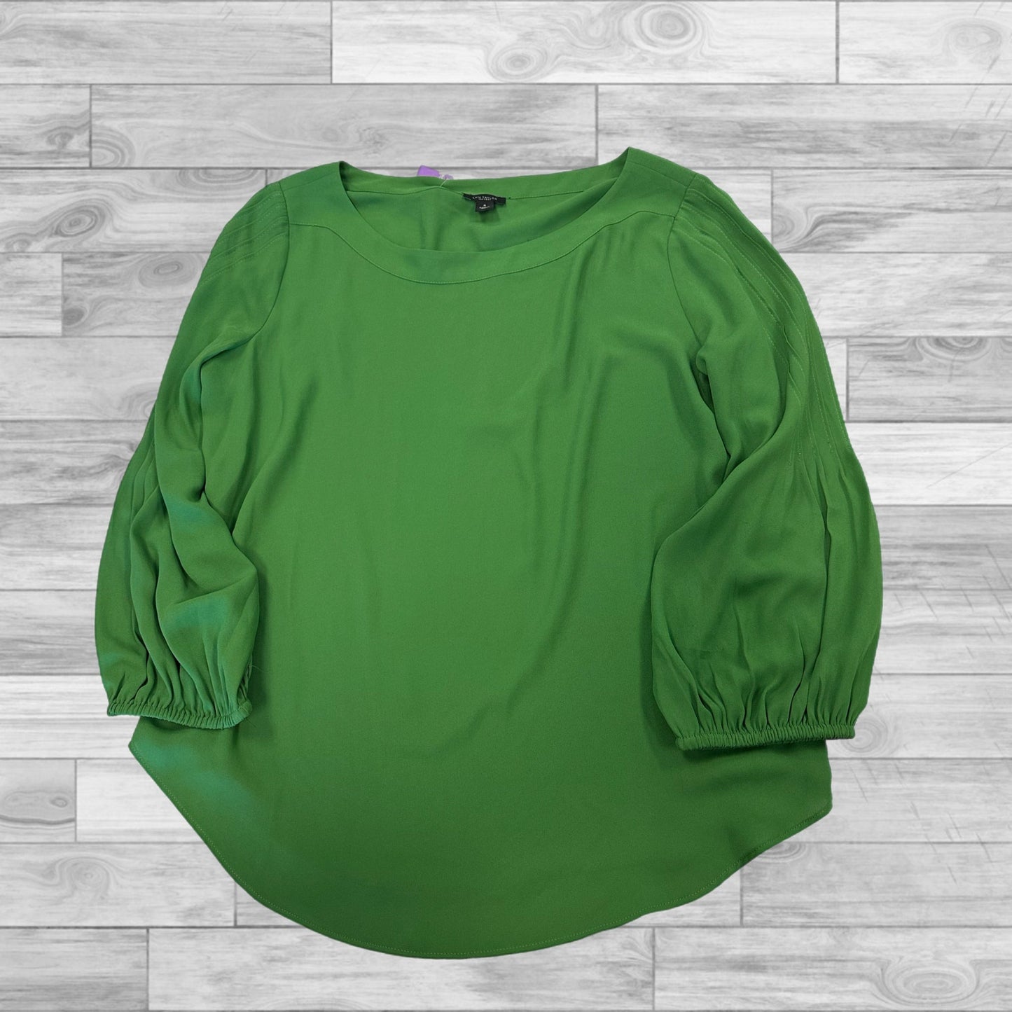 Top Long Sleeve By Ann Taylor In Green, Size: M