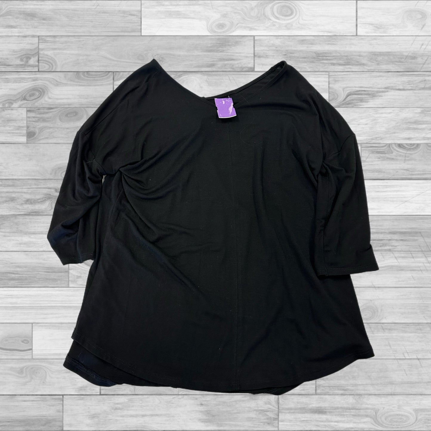 Top 3/4 Sleeve By Elie Tahari In Black, Size: M