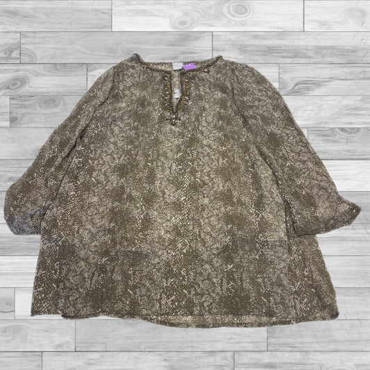 Top Long Sleeve By Chicos In Snakeskin Print, Size: 1 (Medium)