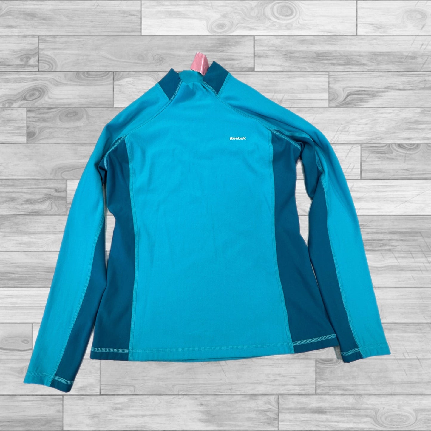 Athletic Top Long Sleeve Crewneck By Reebok In Blue, Size: S