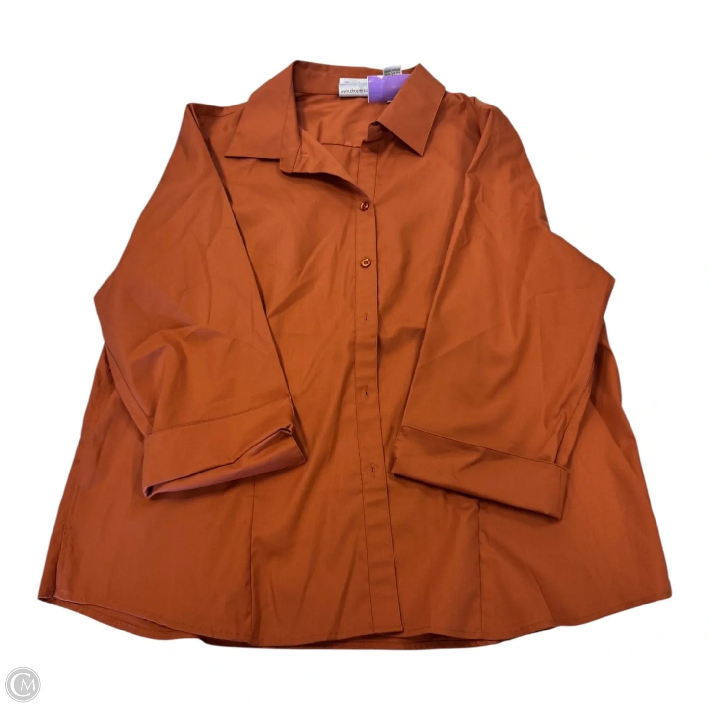 Top Long Sleeve By Clothes Mentor In Orange, Size: Xl