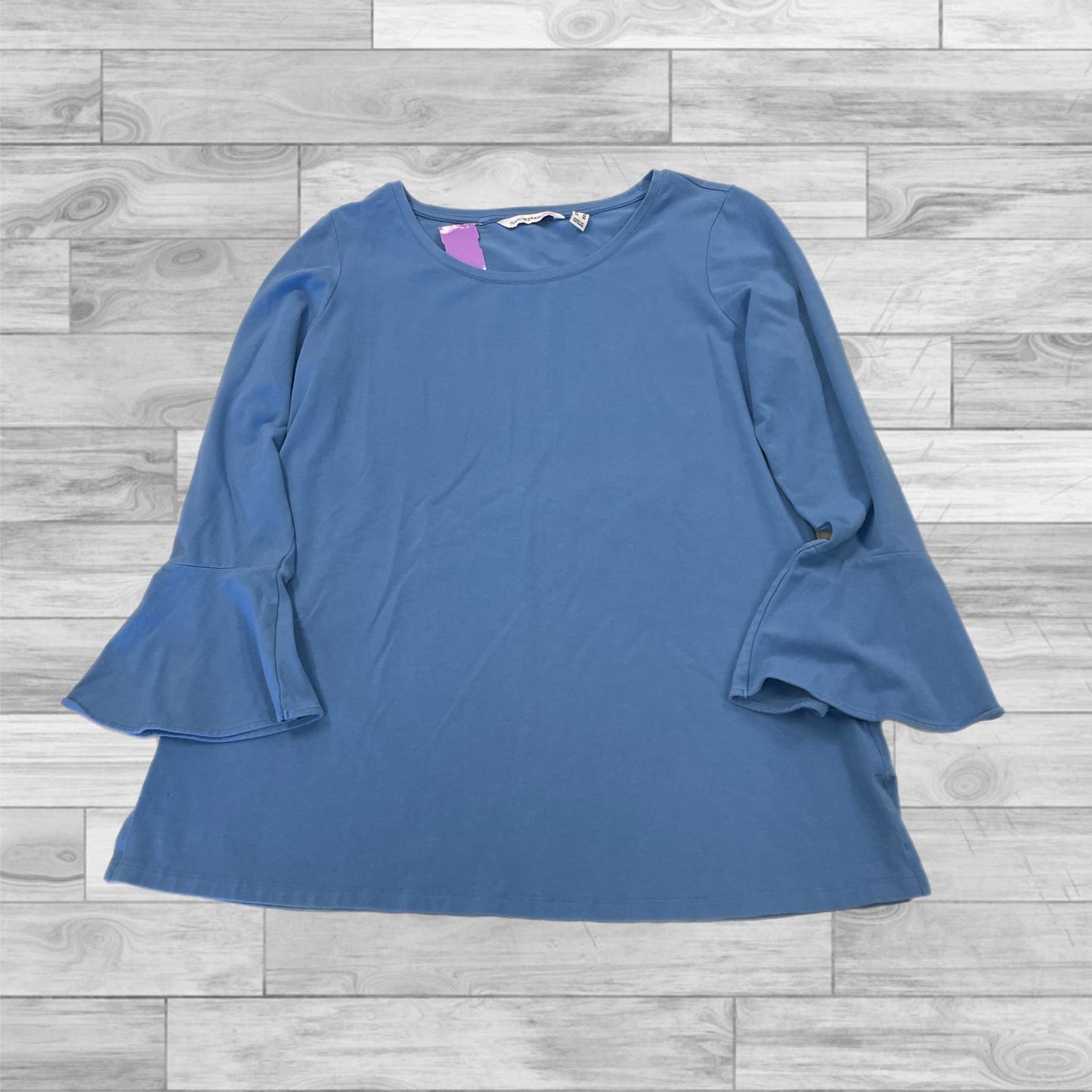 Top Long Sleeve By Isaac Mizrahi Live Qvc In Blue, Size: S