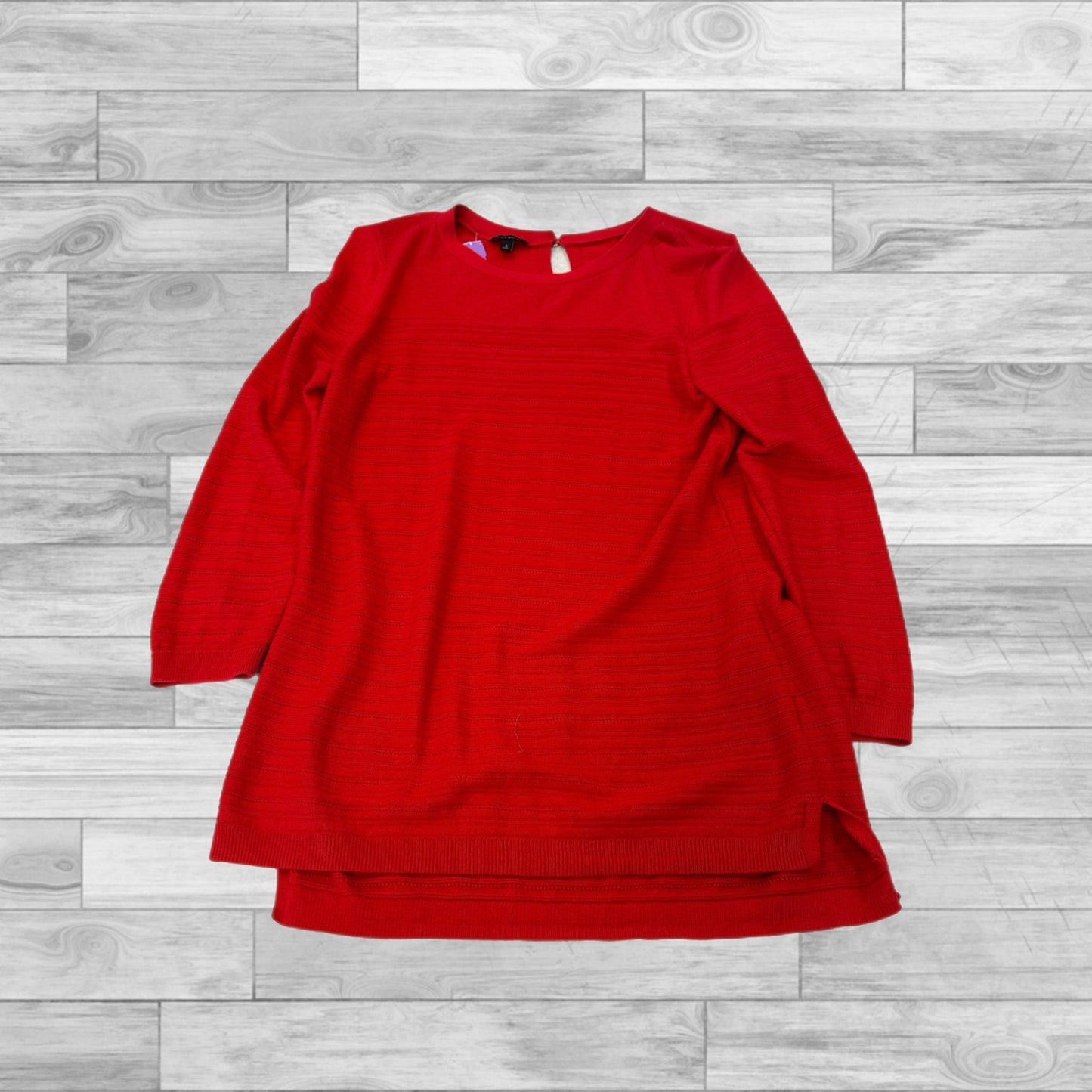 Top Long Sleeve By Talbots In Red, Size: S