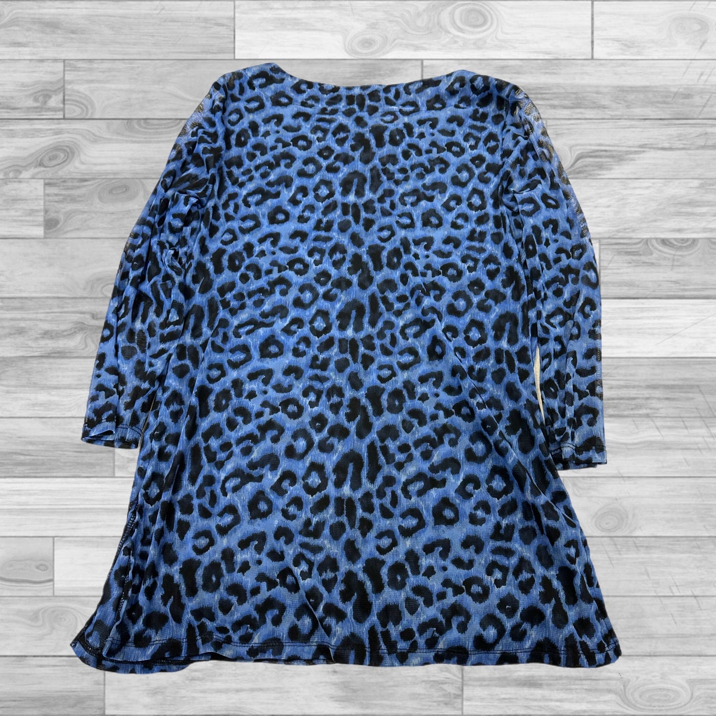 Top 3/4 Sleeve By Inc In Blue, Size: L