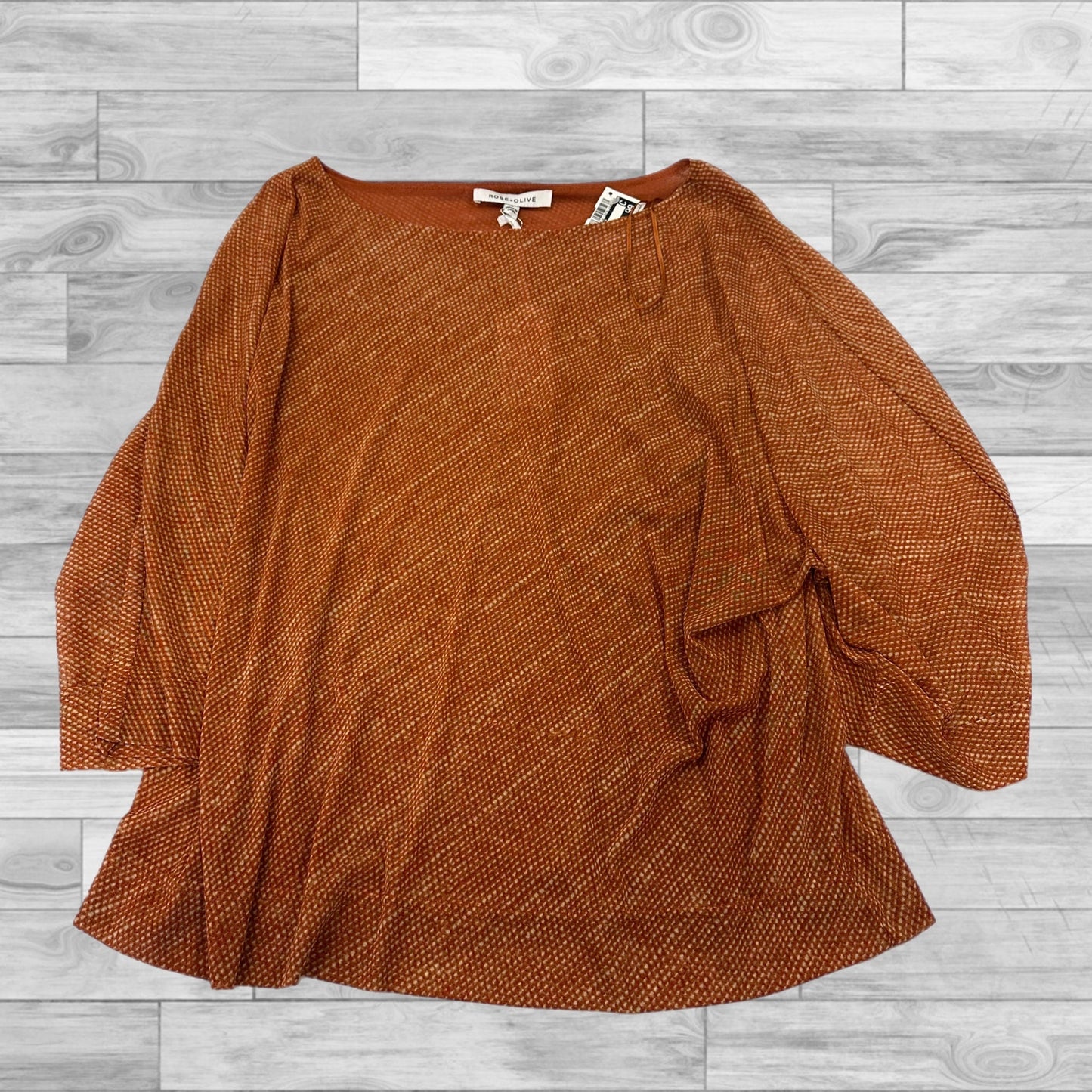 Top 3/4 Sleeve By Rose And Olive In Orange, Size: S