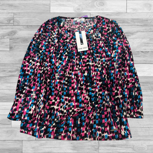 Top Long Sleeve By Nine West In Multi-colored, Size: M