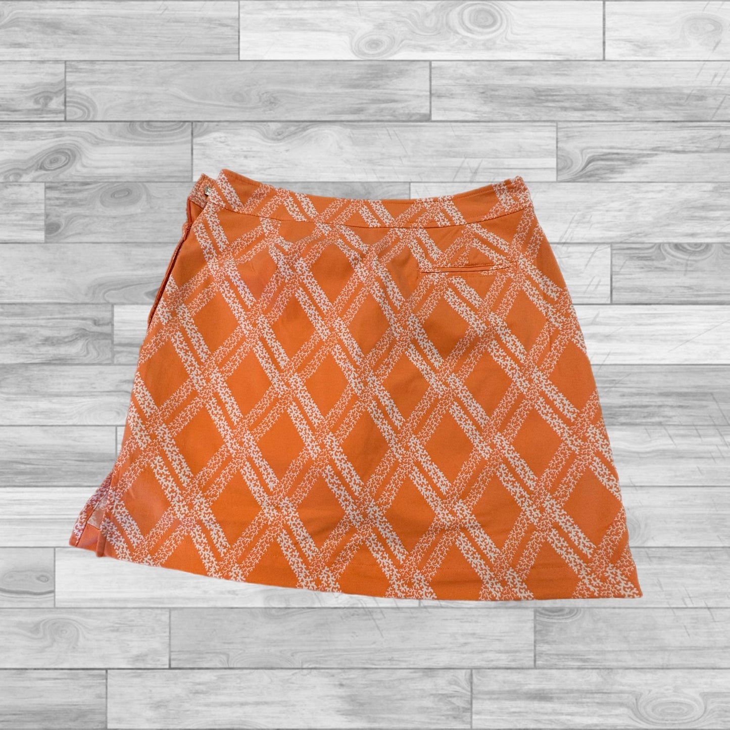 Skort By Ashworth In Orange & White, Size: 6