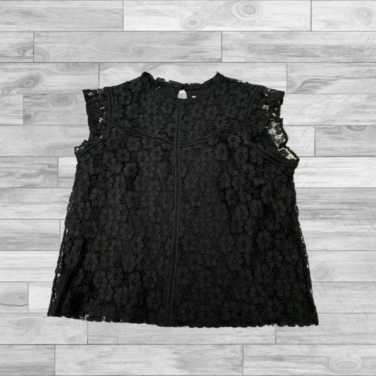 Black Top Short Sleeve Nanette By Nanette Lepore, Size L