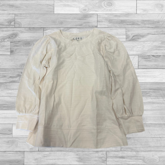 Top Long Sleeve By Loft In Cream, Size: M