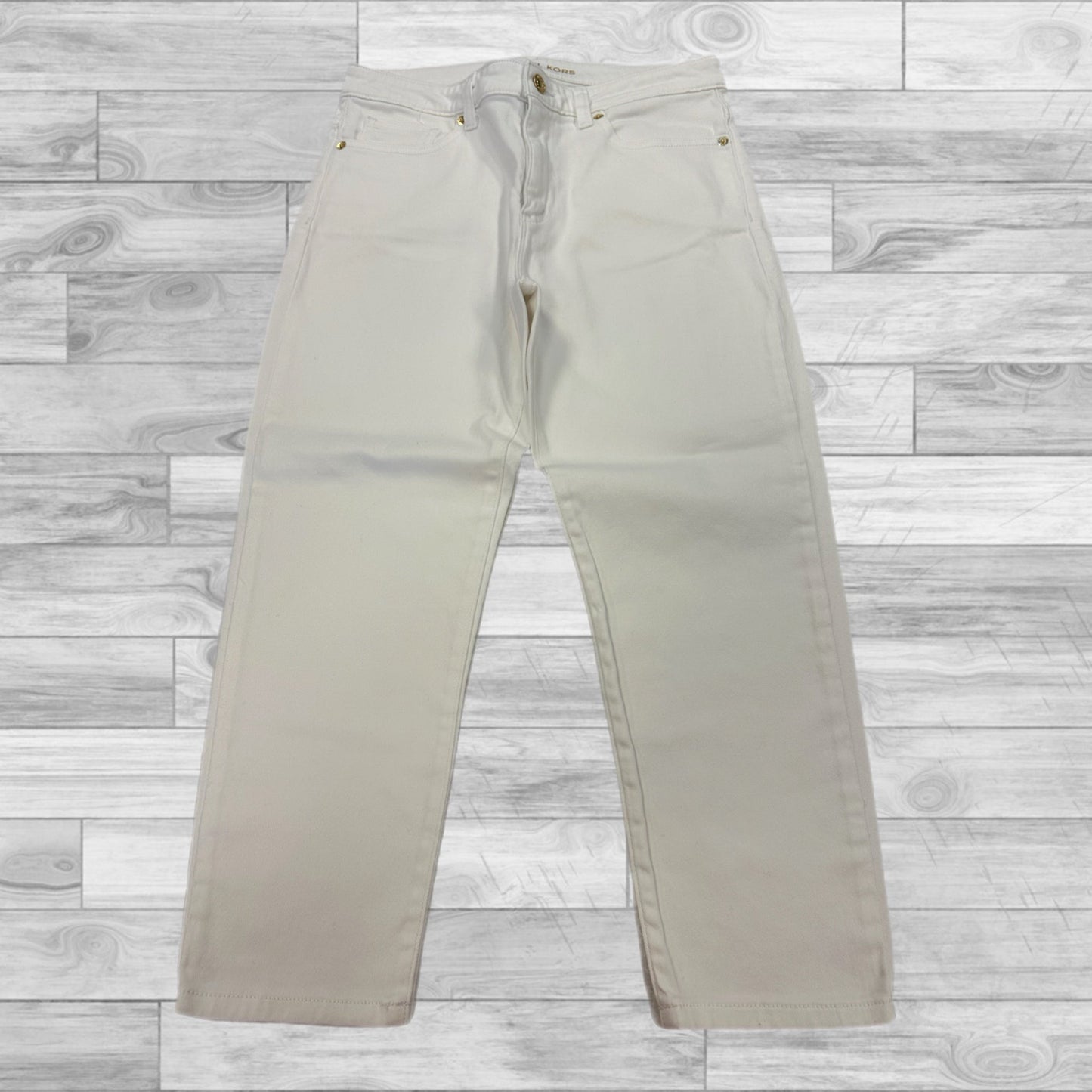 Pants Cropped By Michael By Michael Kors In White, Size: 8