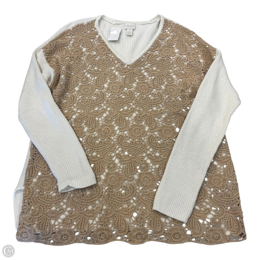 Sweater By Chicos In Cream, Size: 2 large