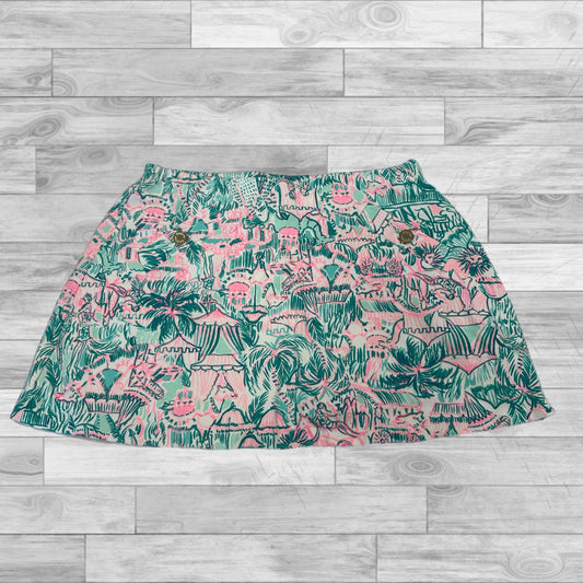 Skort Designer By Lilly Pulitzer In Green & Pink, Size: S