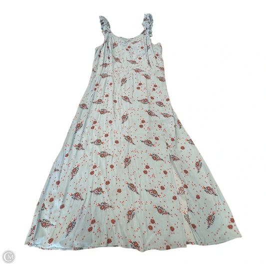 Dress Casual Midi By Loft In Blue & Orange, Size: 6