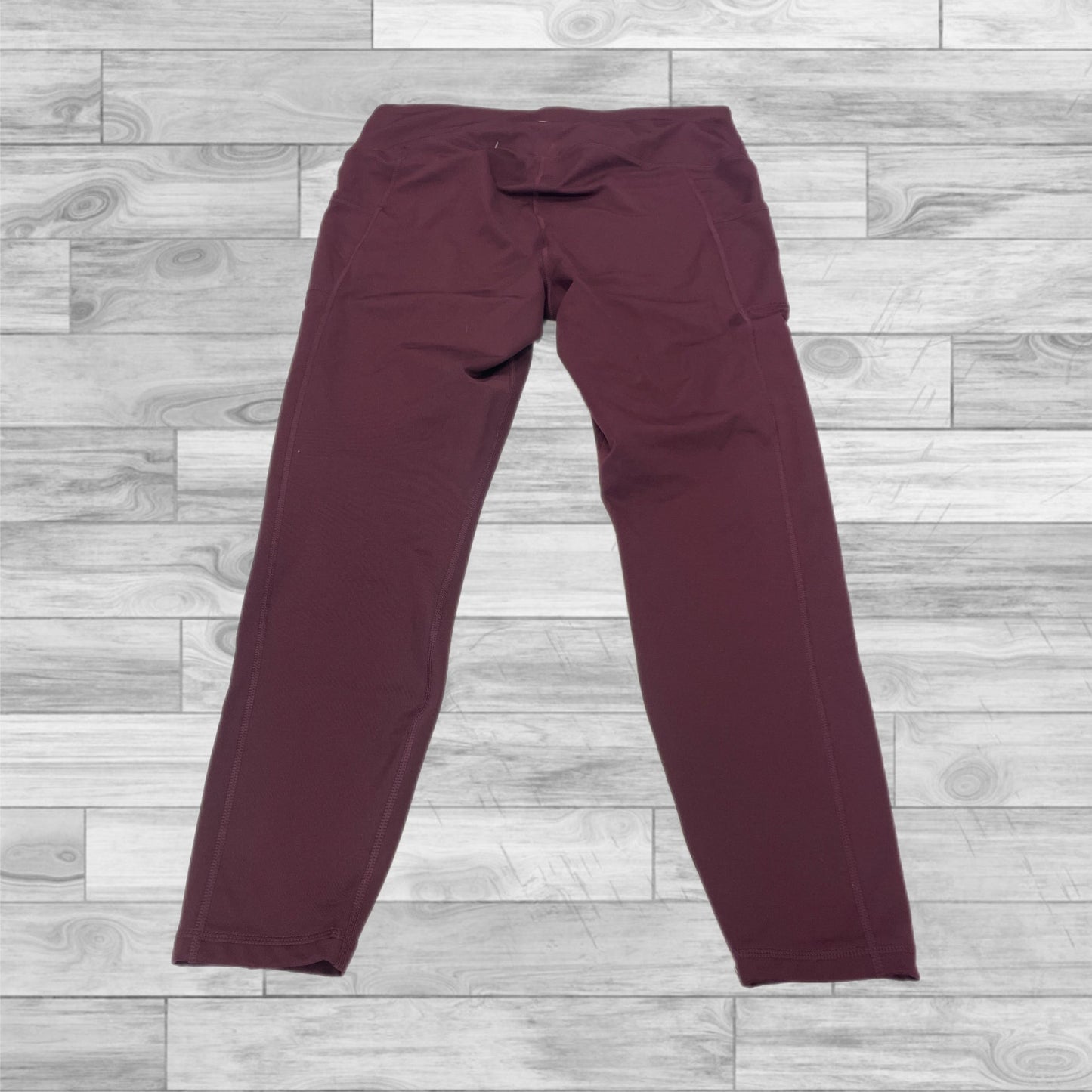 Athletic Leggings By 90 Degrees By Reflex In Maroon, Size: 1x