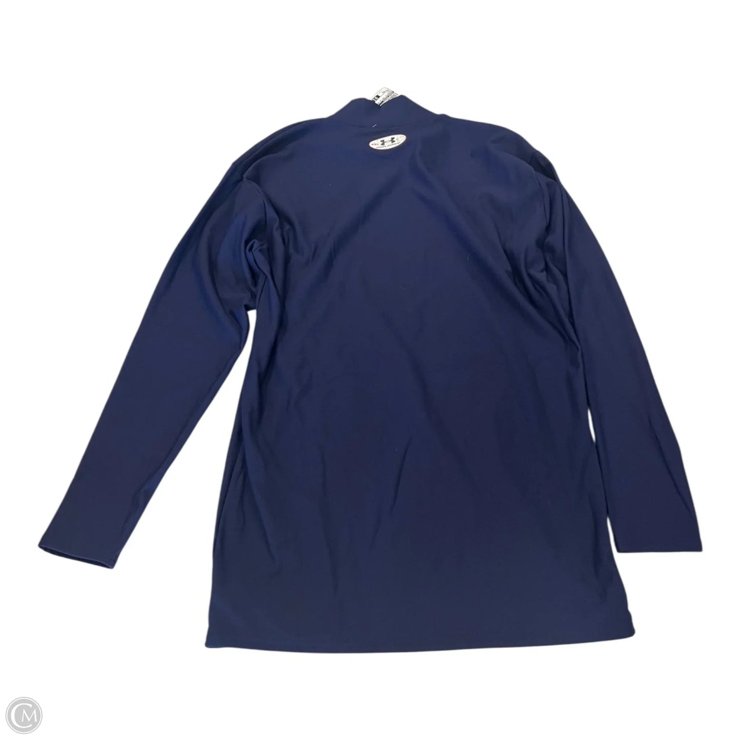 Athletic Top Long Sleeve Crewneck By Under Armour In Navy, Size: Xxl