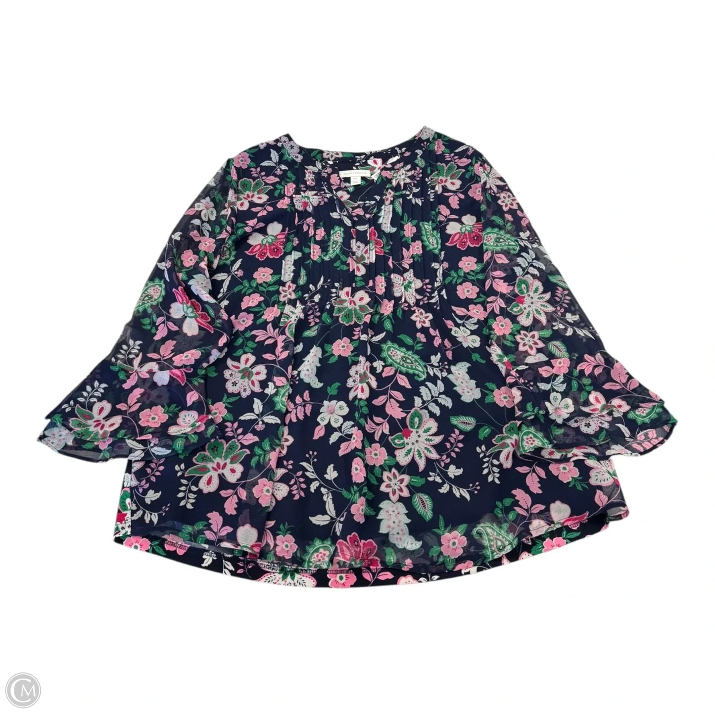 Top Long Sleeve By Charter Club In Multi-colored, Size: Xlp