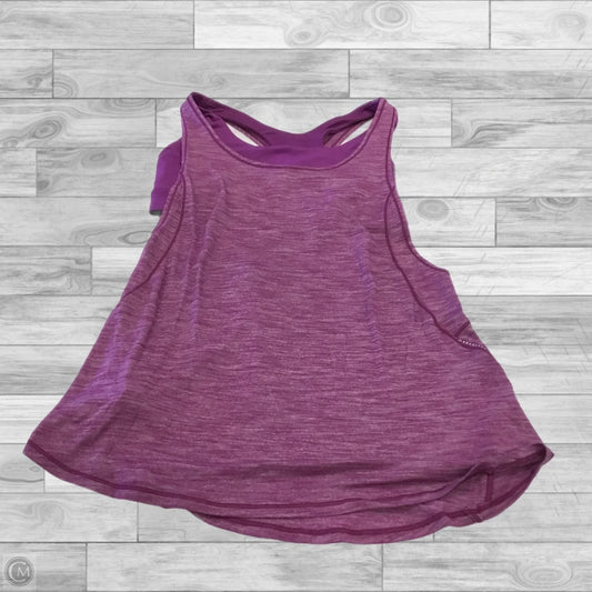 Athletic Tank Top By Lululemon In Purple, Size: 8