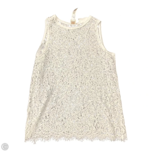 Top Sleeveless By Chicos In White, Size: M