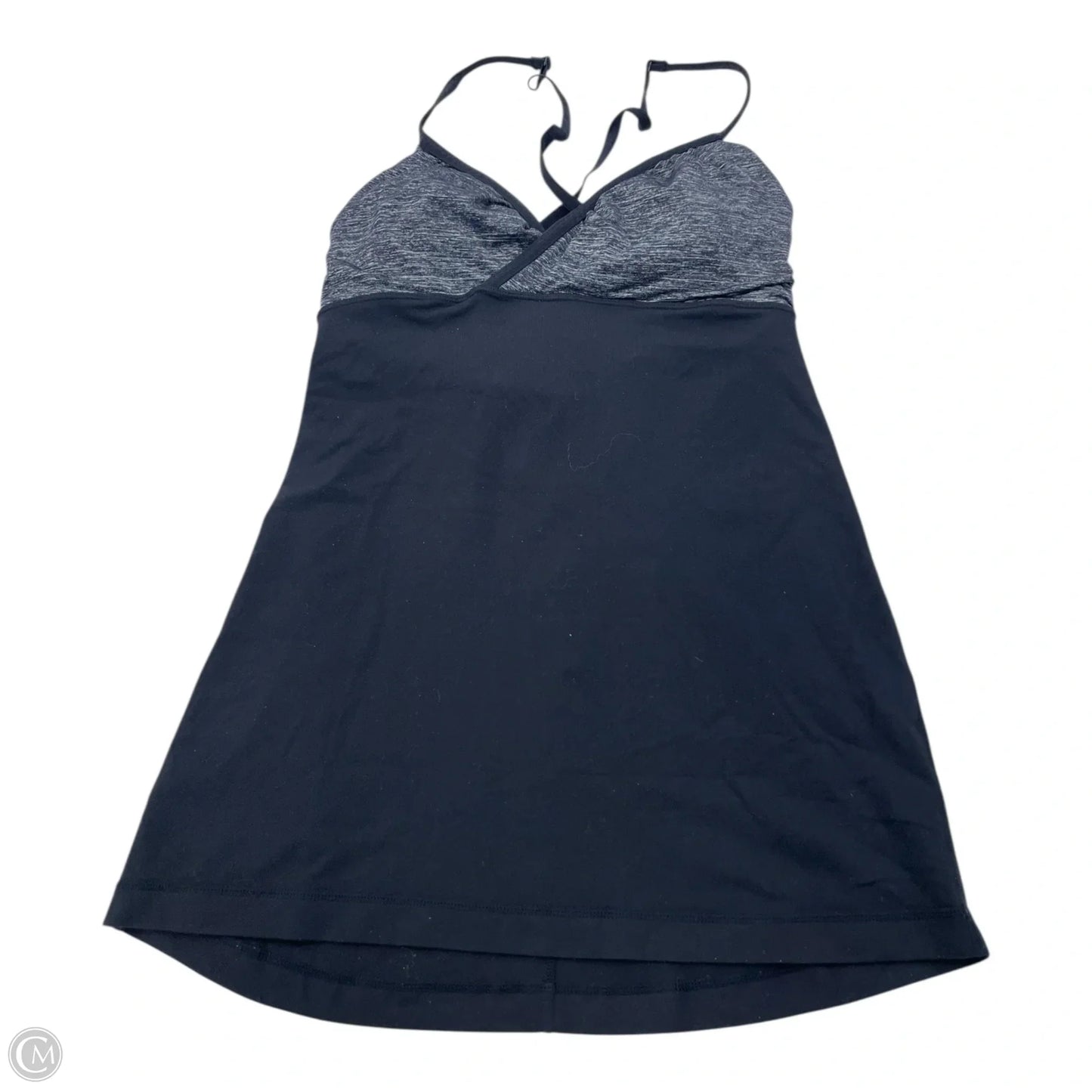 Athletic Tank Top By Lululemon In Black & Grey, Size: 8