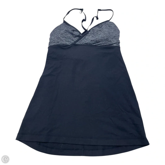 Athletic Tank Top By Lululemon In Black & Grey, Size: 8