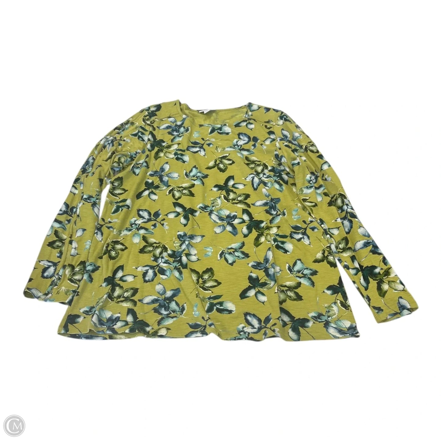 Top Long Sleeve By J. Jill In Blue & Green, Size: M