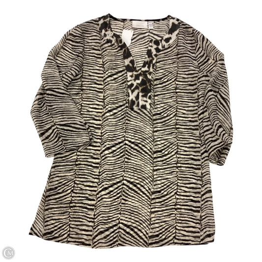 Top Long Sleeve By Chicos In Animal Print, Size: M