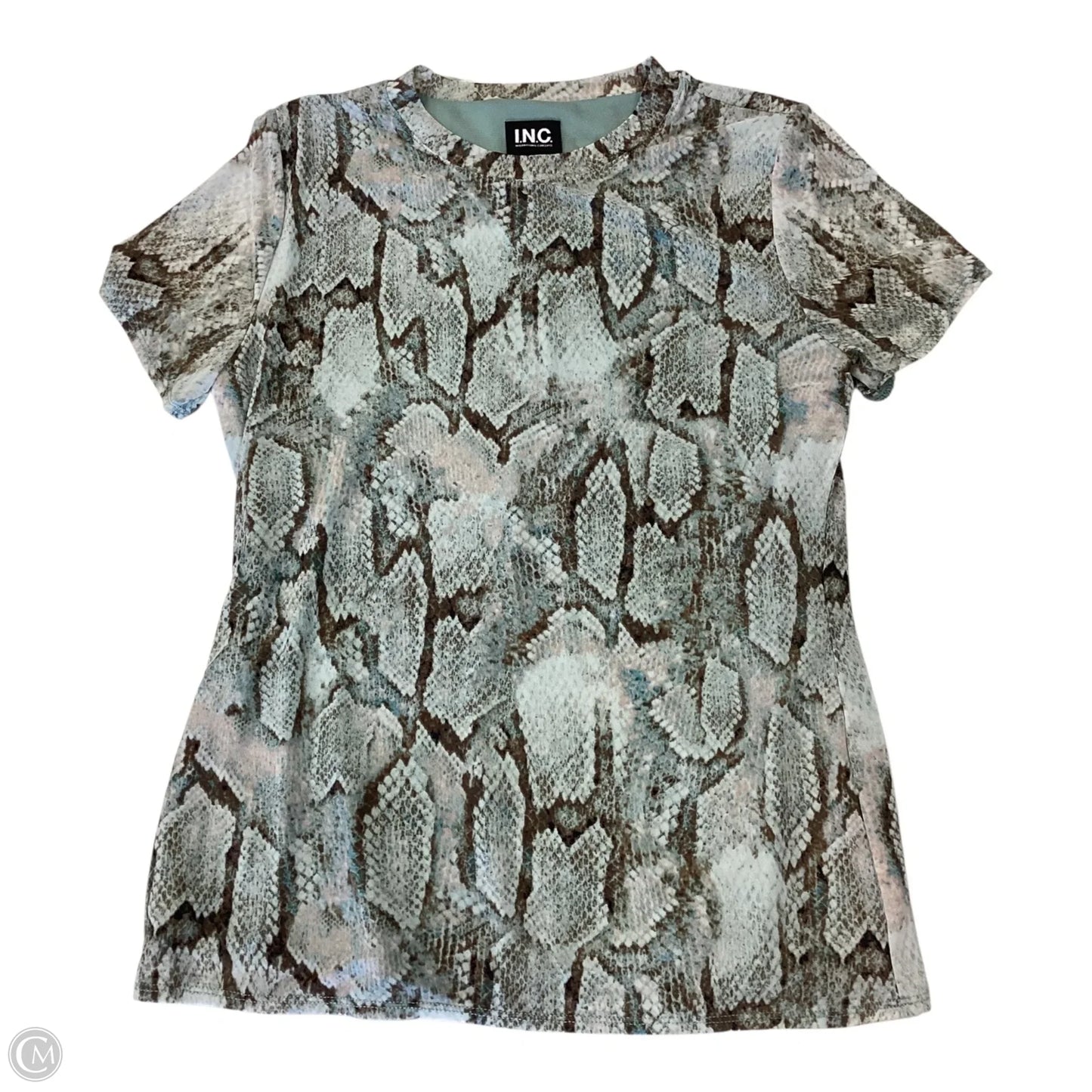 Top Short Sleeve By Inc In Animal Print, Size: Xs