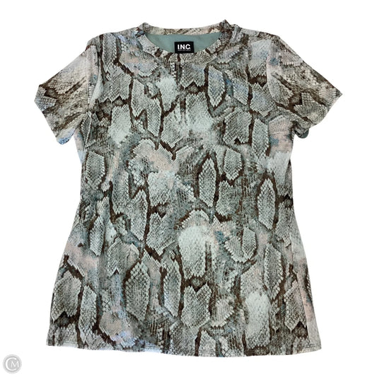 Top Short Sleeve By Inc In Animal Print, Size: Xs