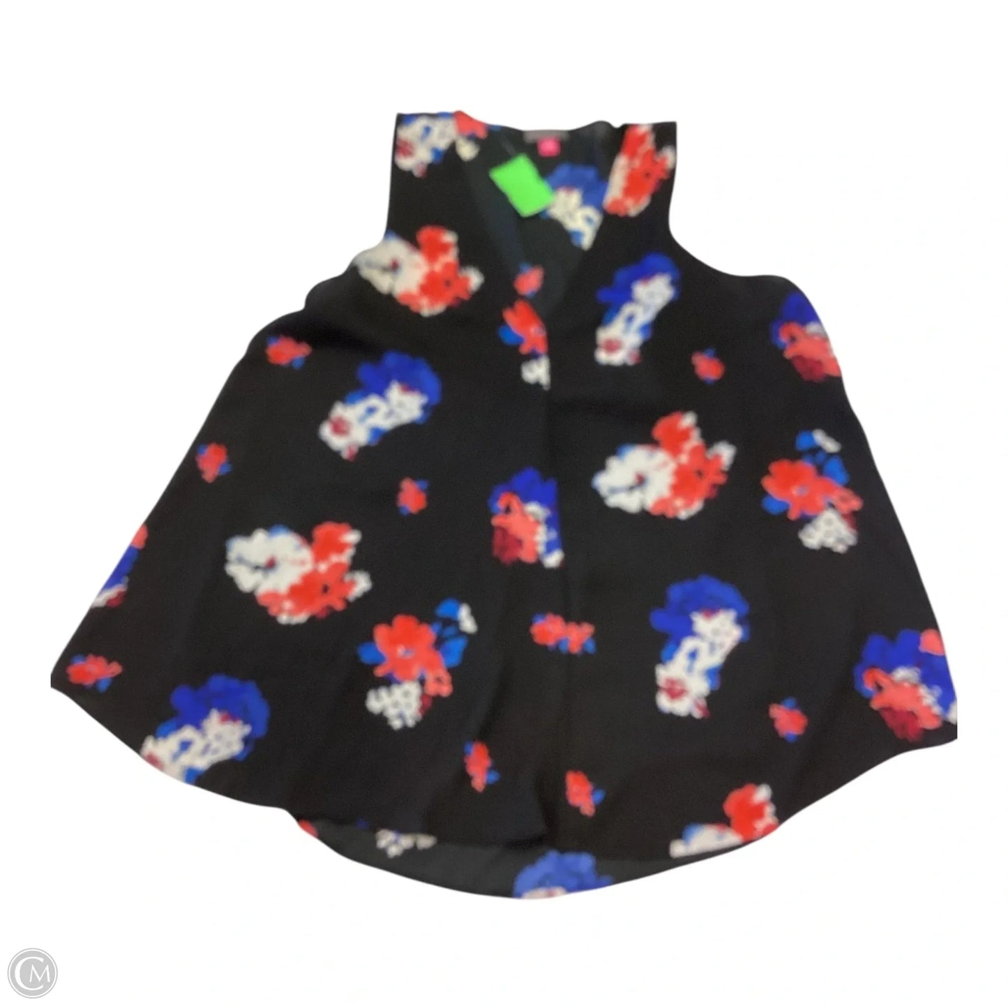 Top Sleeveless By Vince Camuto In Black & Blue, Size: M