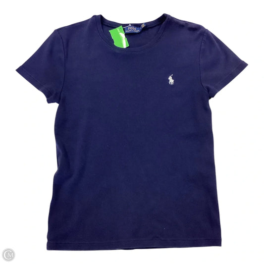Top Short Sleeve Basic By Polo Ralph Lauren In Navy, Size: L