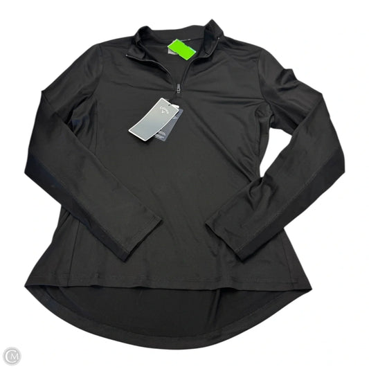 Athletic Top Long Sleeve Collar By Callaway In Black, Size: M