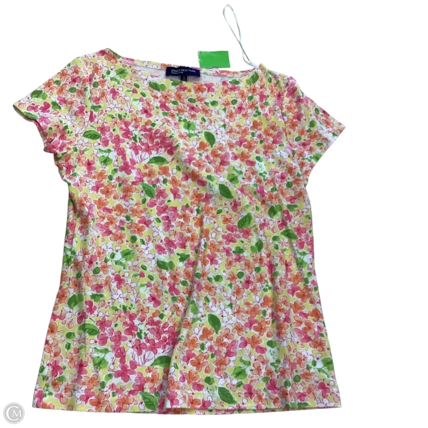 Top Short Sleeve By Jones New York In Floral Print, Size: M