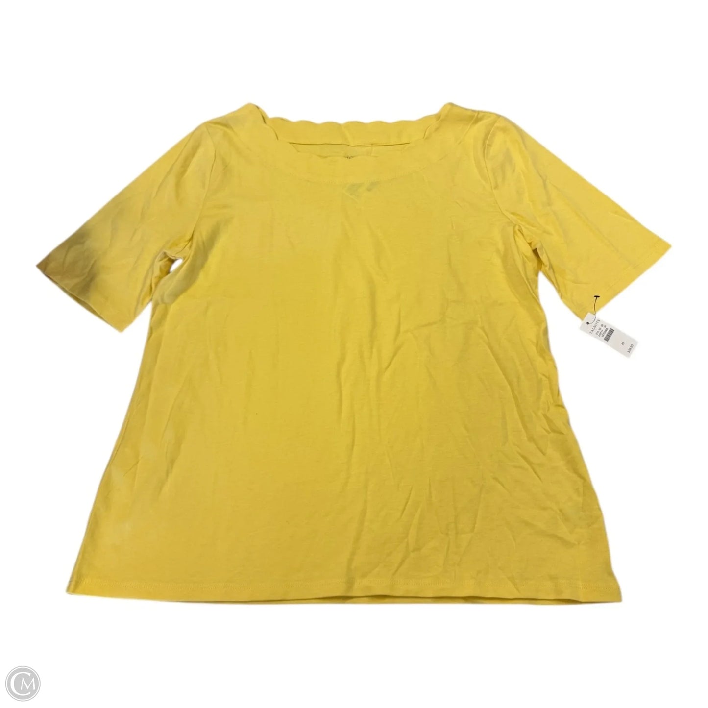 Top Short Sleeve By Talbots In Yellow, Size: M