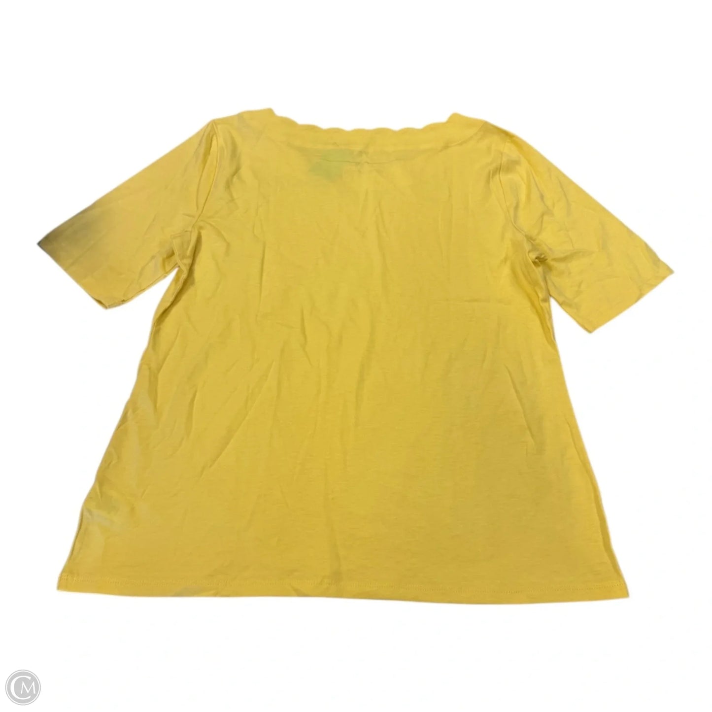 Top Short Sleeve By Talbots In Yellow, Size: M