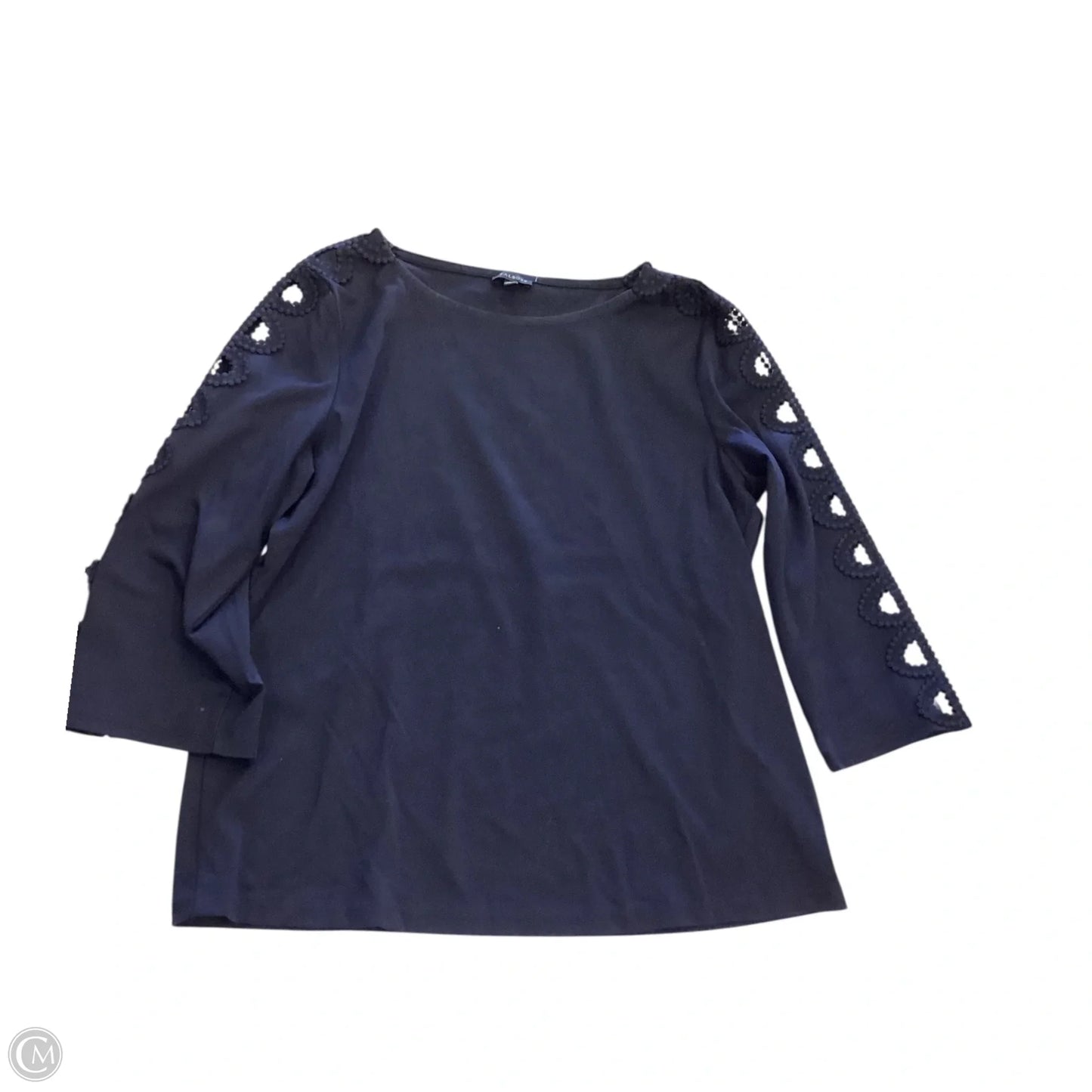 Top Long Sleeve By Talbots In Navy, Size: M