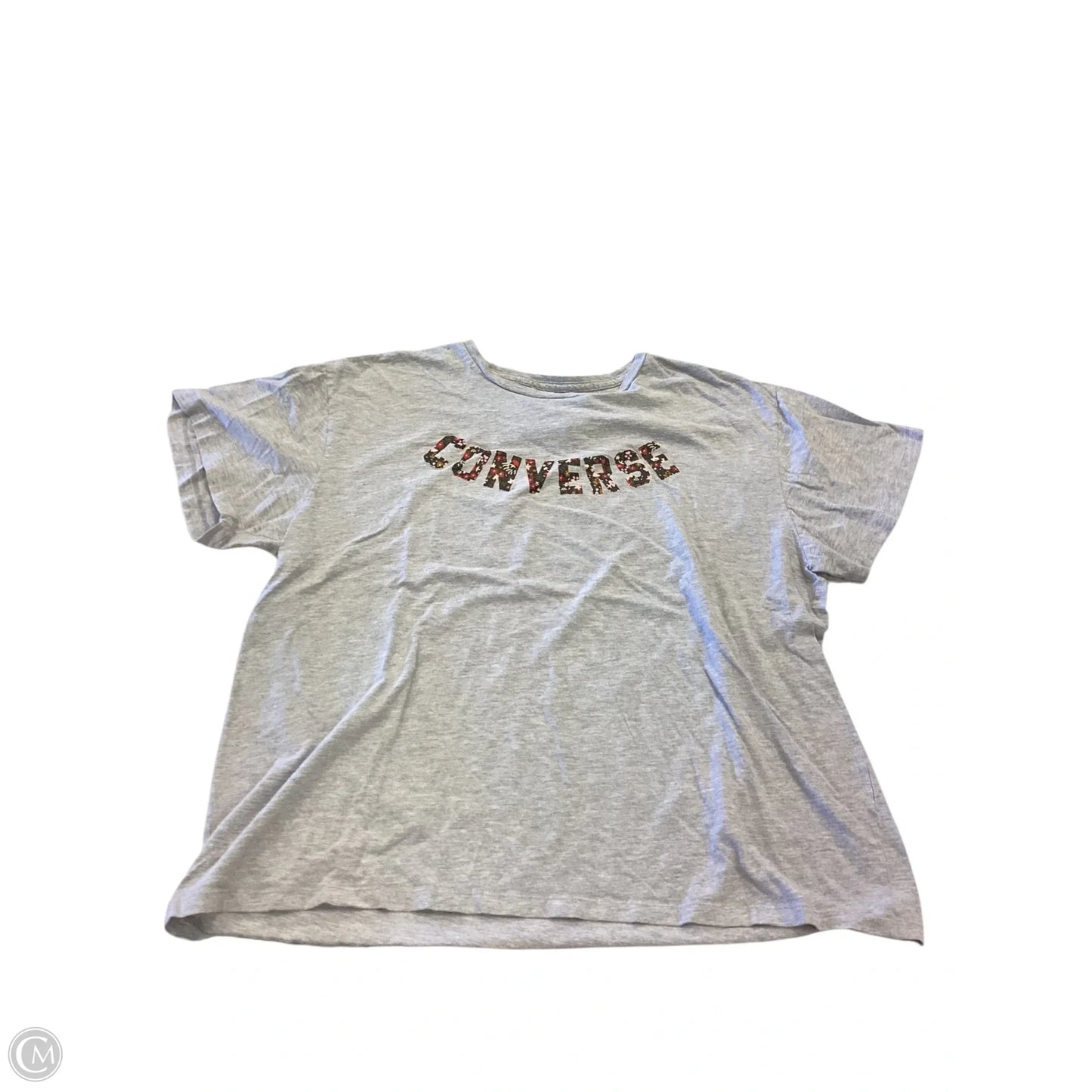 Top Short Sleeve Basic By Converse In Grey, Size: Xxl