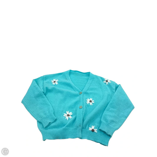 Sweater Cardigan By Clothes Mentor In Blue, Size: L