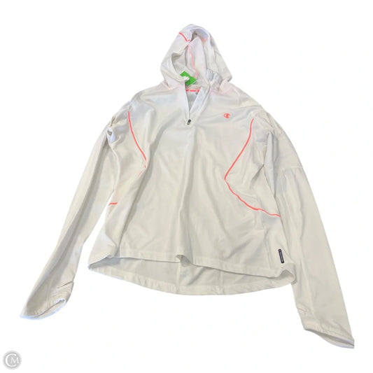 Sweatshirt Hoodie By Champion In White, Size: L