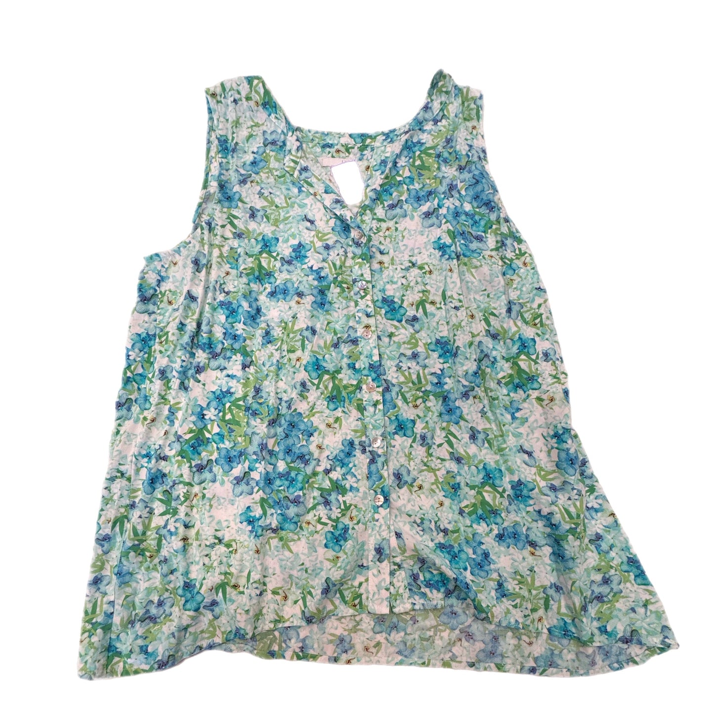 Top Sleeveless By J. Jill In Floral Print, Size: L