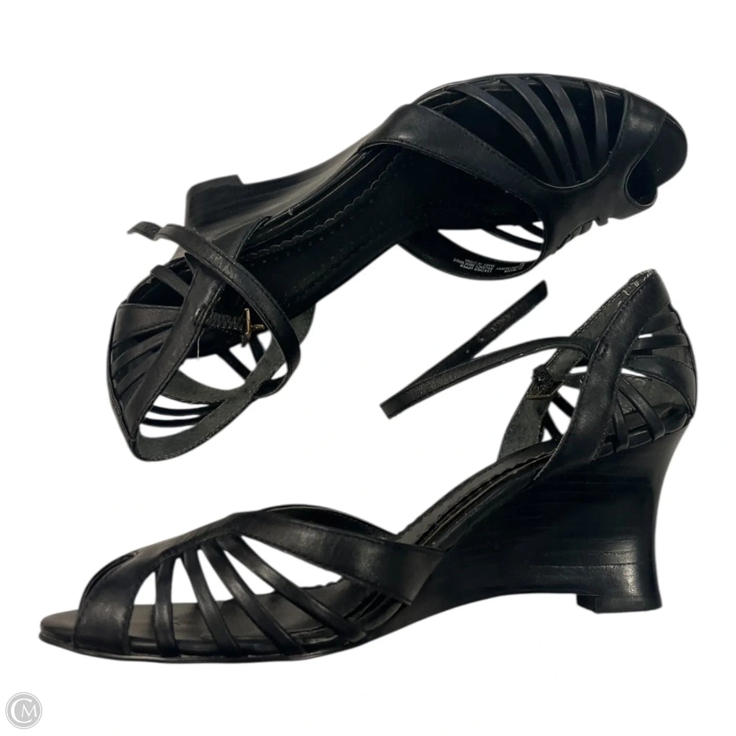 Sandals Heels Wedge By White Mountain In Black, Size: 7