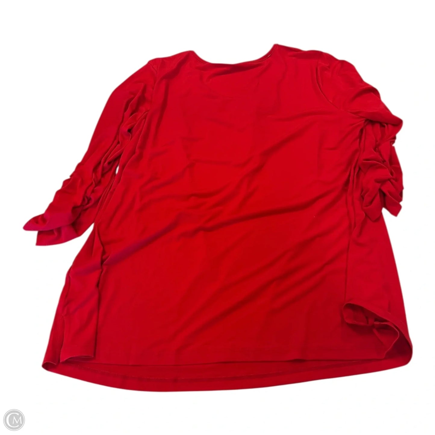 Top Long Sleeve By Susan Graver In Red, Size: Xl