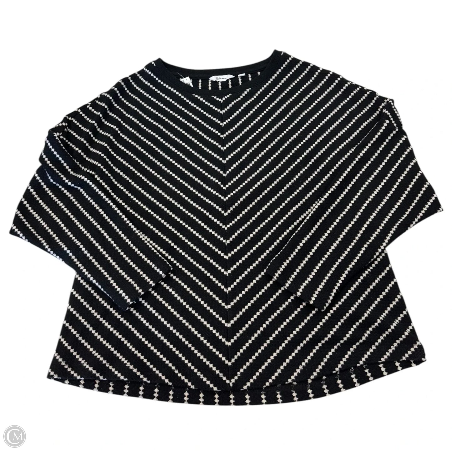 Sweater By Clothes Mentor In Black & Cream, Size: M