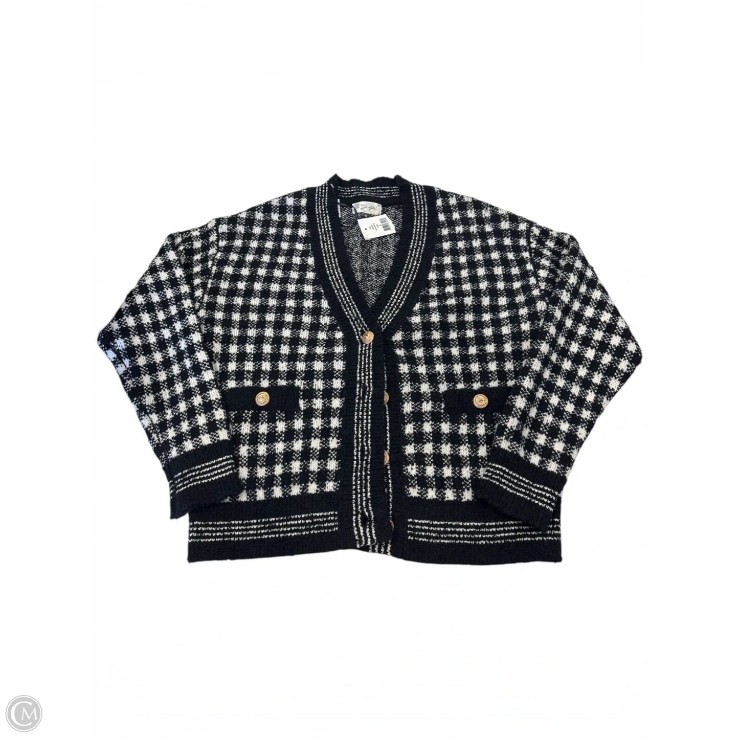 Cardigan By Rd Style In Blue & White, Size: S