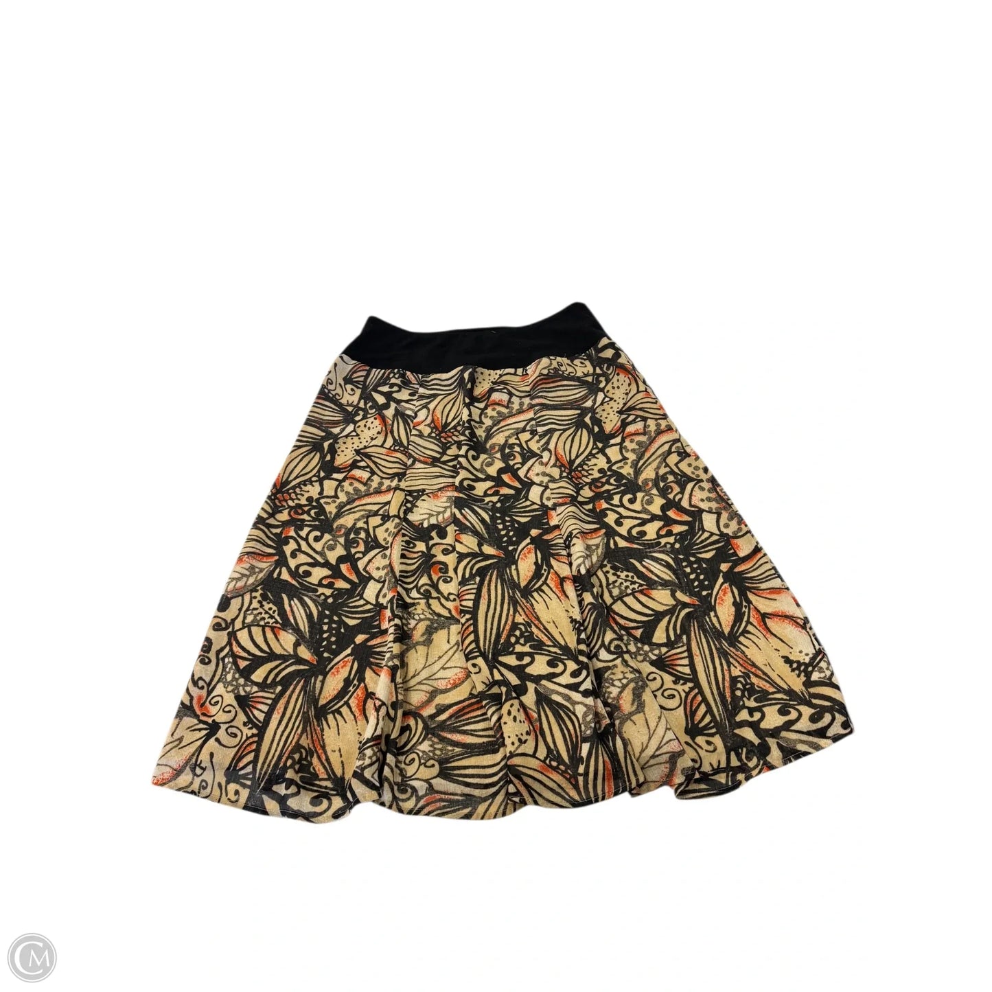Skirt Midi By Jones Wear In Black & Brown, Size: L