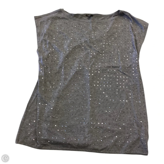 Top Short Sleeve By Talbots In Grey, Size: M