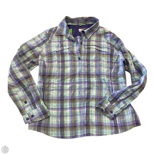 Top Long Sleeve By Columbia In Plaid Pattern, Size: Xl